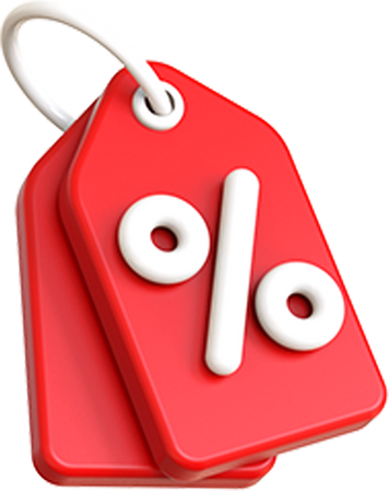 3D Discount Tag Illustration